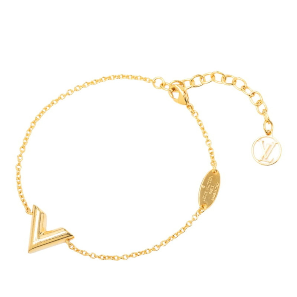 Louis Vuitton Essential V Bracelet M61084 Gold Plated Women's LOUIS VUITTON